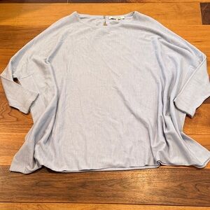 Rani Arabella Soft Light Blue Poncho/Sweater Top